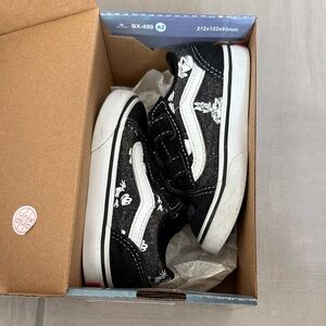 Vans Kids Black and White Cartoon Sneakers